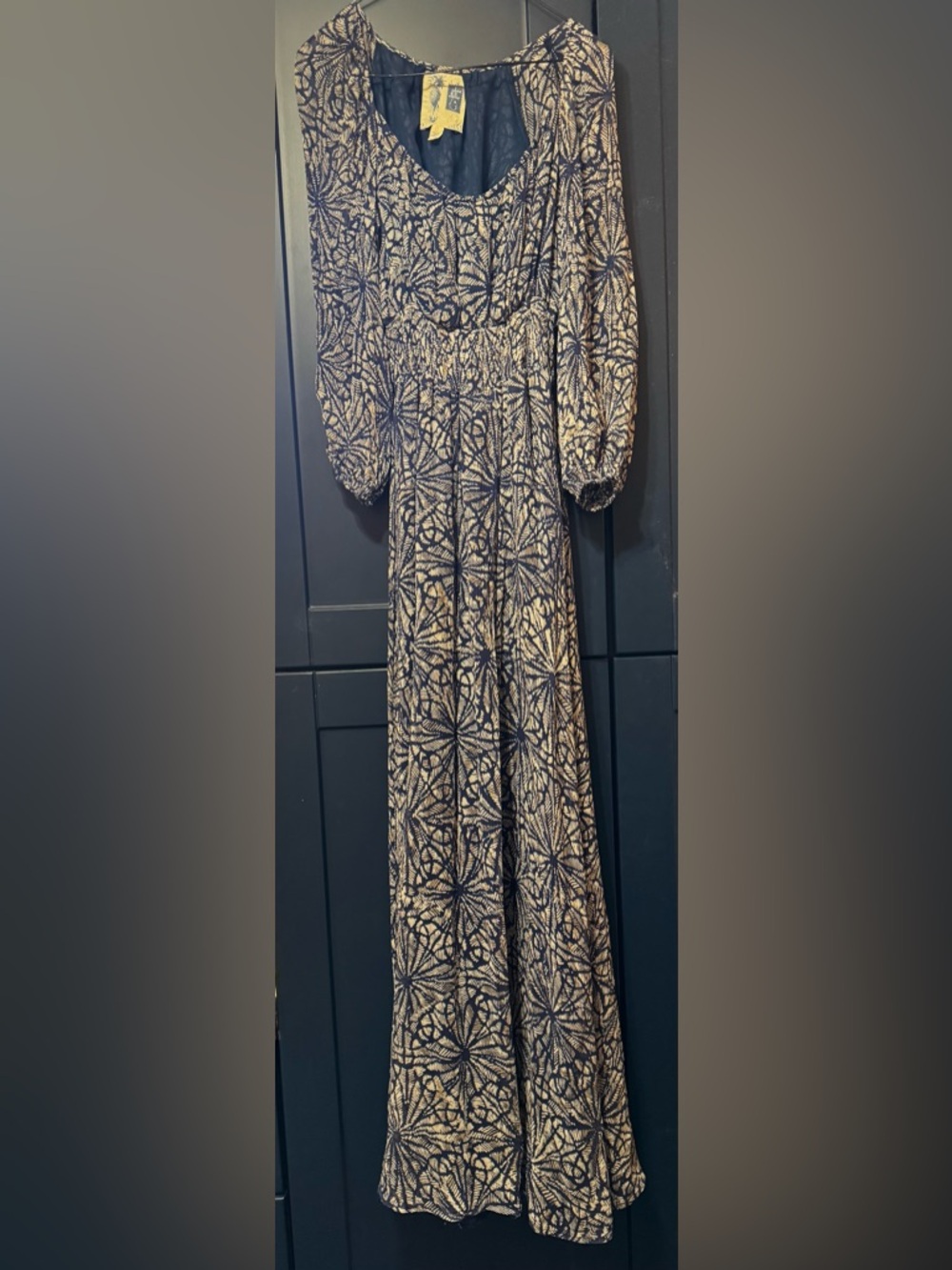 Anthropologie Edme & Esyllte Chroma Reflections Maxi Silk Dress